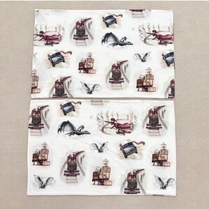 NEW Two Harry Potter Storybook 100% Cotton Pillow Case Covers